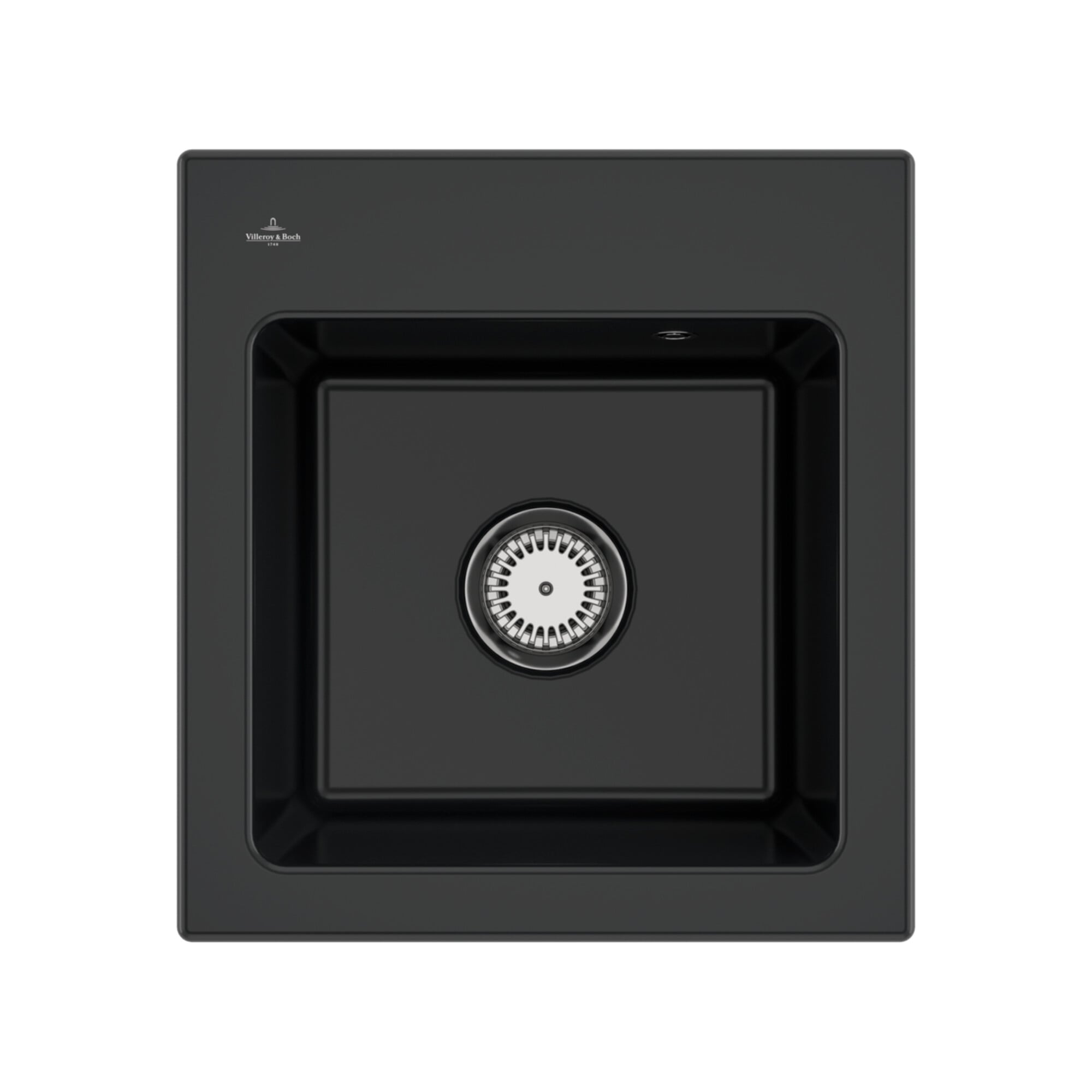 V&B Spüle Subway 45 XS m Abl.garn, Handbetätigung, pure black ; Villeroy & Boch