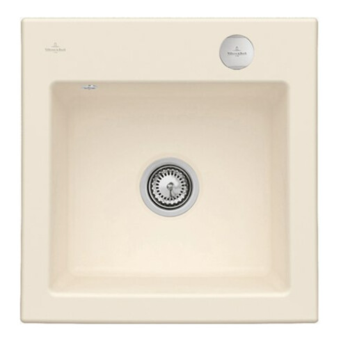 V&B Spüle Subway 50 S m Abl.garn, Exzenter, ivory CeramicPlus