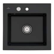 V&B Spüle Subway 50 S m Abl.garn, Exzenter, pure black