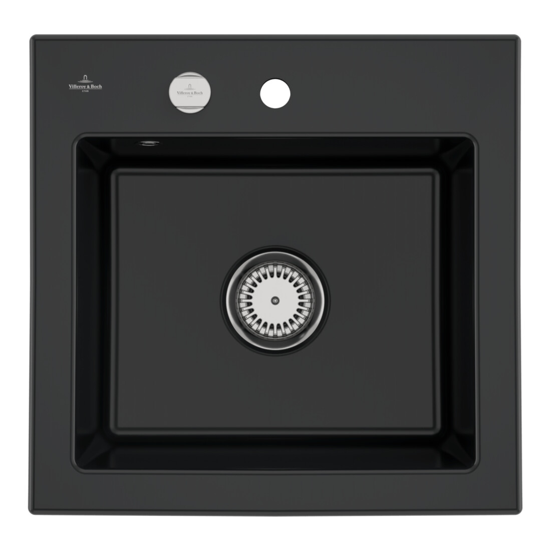 V&B Spüle Subway 50 S m Abl.garn, Exzenter, pure black