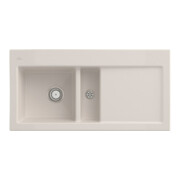 V&B Spüle Subway 60 li, m Abl.garn, Hand., crema CeramicPlus