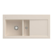 V&B Spüle Subway 60 li, m Abl.garn, Hand., ivory CeramicPlus