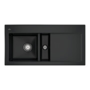 V&B Spüle Subway 60 li, m Abl.garn, Hand., pure black