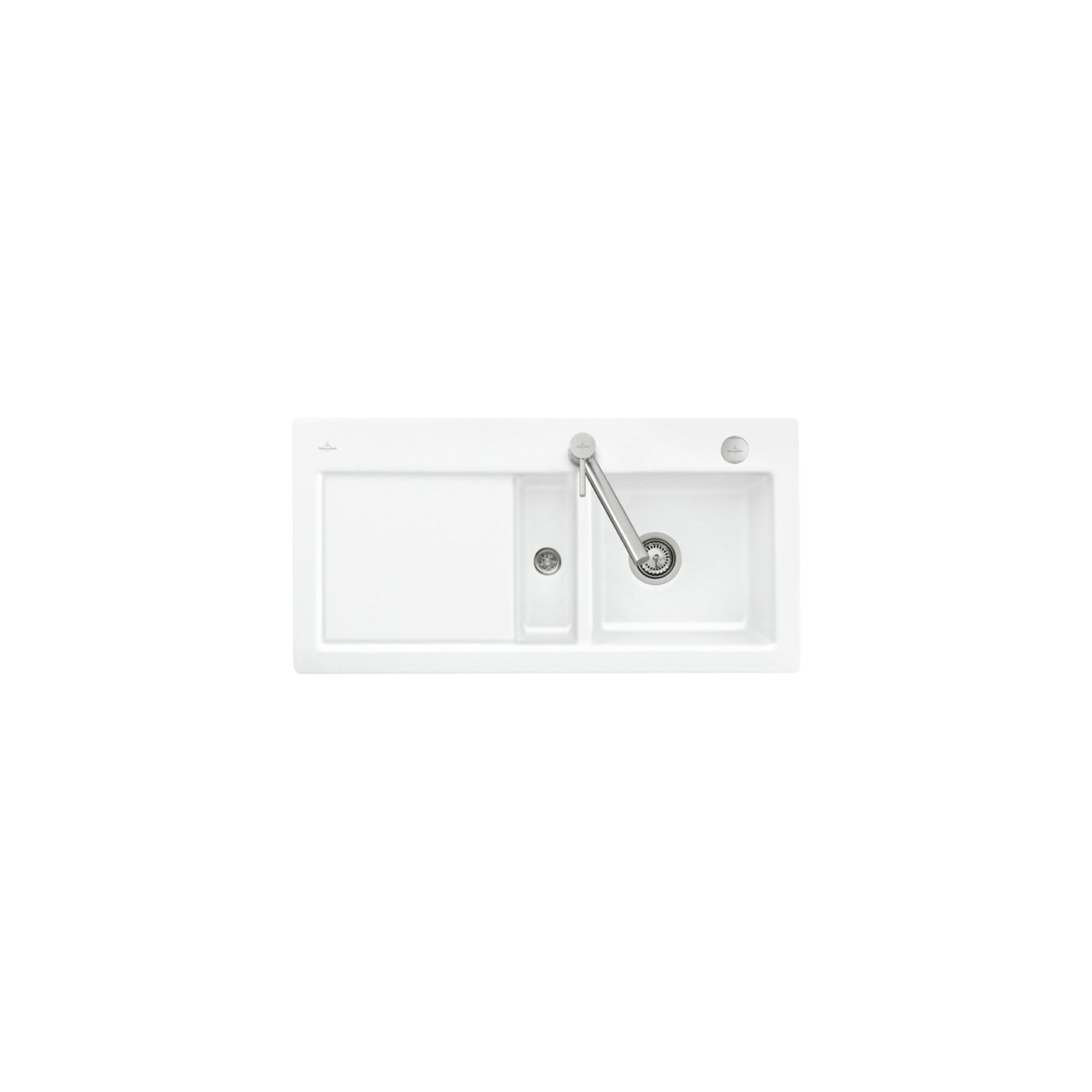 V&B Spüle Subway 60 re, m Abl.garn, Exzenter, we. alp C-plus ; Villeroy & Boch