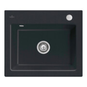 V&B Spüle Subway 60 S m Abl.garn, Exzenter, pure black