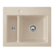 V&B Spüle Subway 60 XM m Abl.garn, Exzenter, almond CeramicPlus