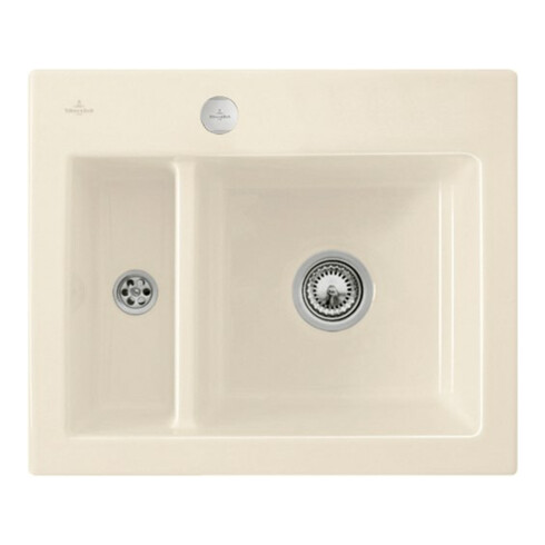 V&B Spüle Subway 60 XM m Abl.garn, Exzenter, crema CeramicPlus