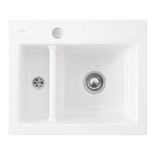 V&B Spüle Subway 60 XM m Abl.garn, Exzenter, we alp CeramicPlus