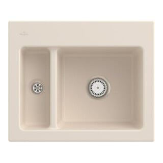 V&B Spüle Subway 60 XM m Abl.garn, Hand., ivory CeramicPlus