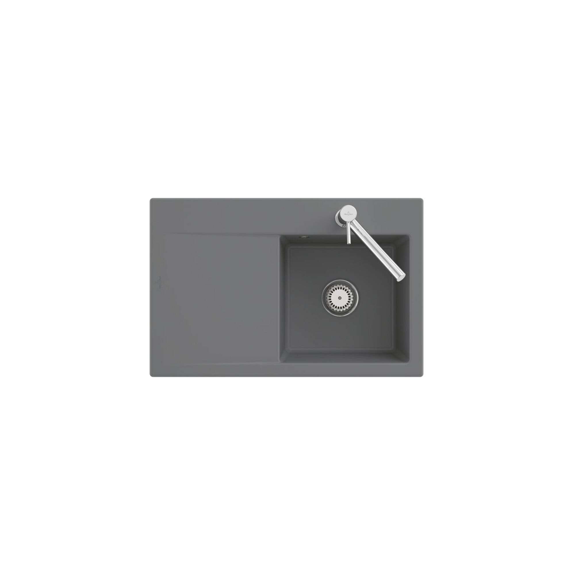 V&B Spüle Subway Style 45 Flat li, m Abl.garn, Exzenter, Chrom C-plus ; Villeroy & Boch
