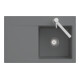 V&B Spüle Subway Style 45 Flat li, m Abl.garn, Exzenter, pure black-1