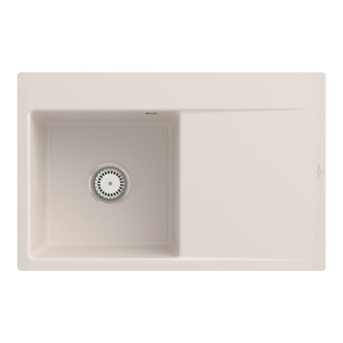 V&B Spüle Subway Style 45 Flat li, m Abl.garn, Hand., crema CeramicPlus