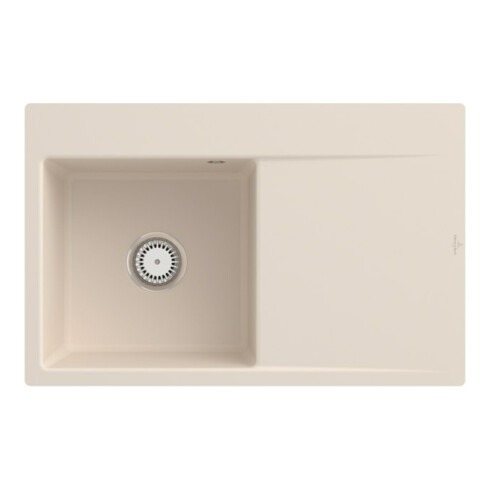 V&B Spüle Subway Style 45 Flat li, m Abl.garn, Hand., ivory CeramicPlus