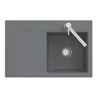 V&B Spüle Subway Style 45 Flat re, m Abl.garn, Exzenter, st. wh. C-plus