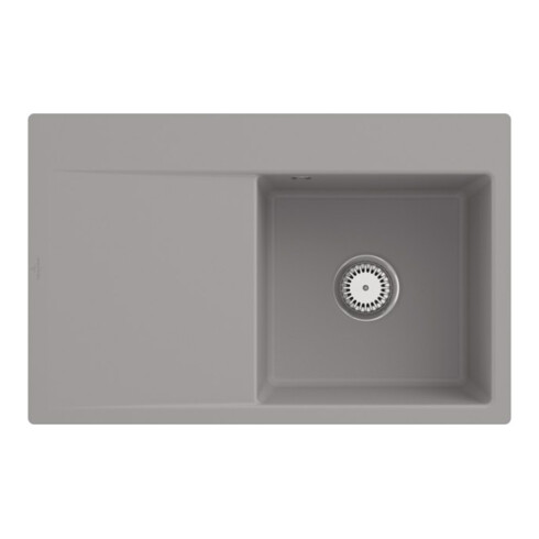 V&B Spüle Subway Style 45 Flat re, m Abl.garn, Hand., fossil C-plus