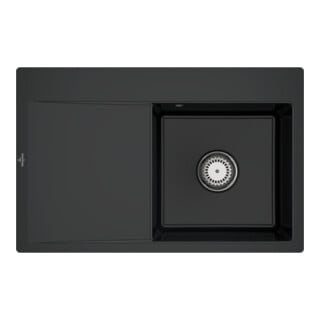 V&B Spüle Subway Style 45 Flat re, m Abl.garn, Hand., pure black