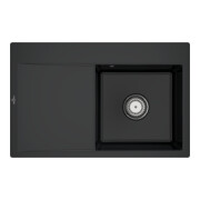 V&B Spüle Subway Style 45 Flat re, m Abl.garn, Hand., pure black