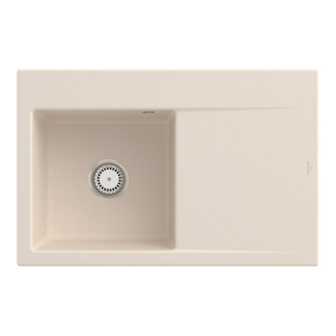 V&B Spüle Subway Style 45 li, m Abl.garn, Hand., ivory CeramicPlus