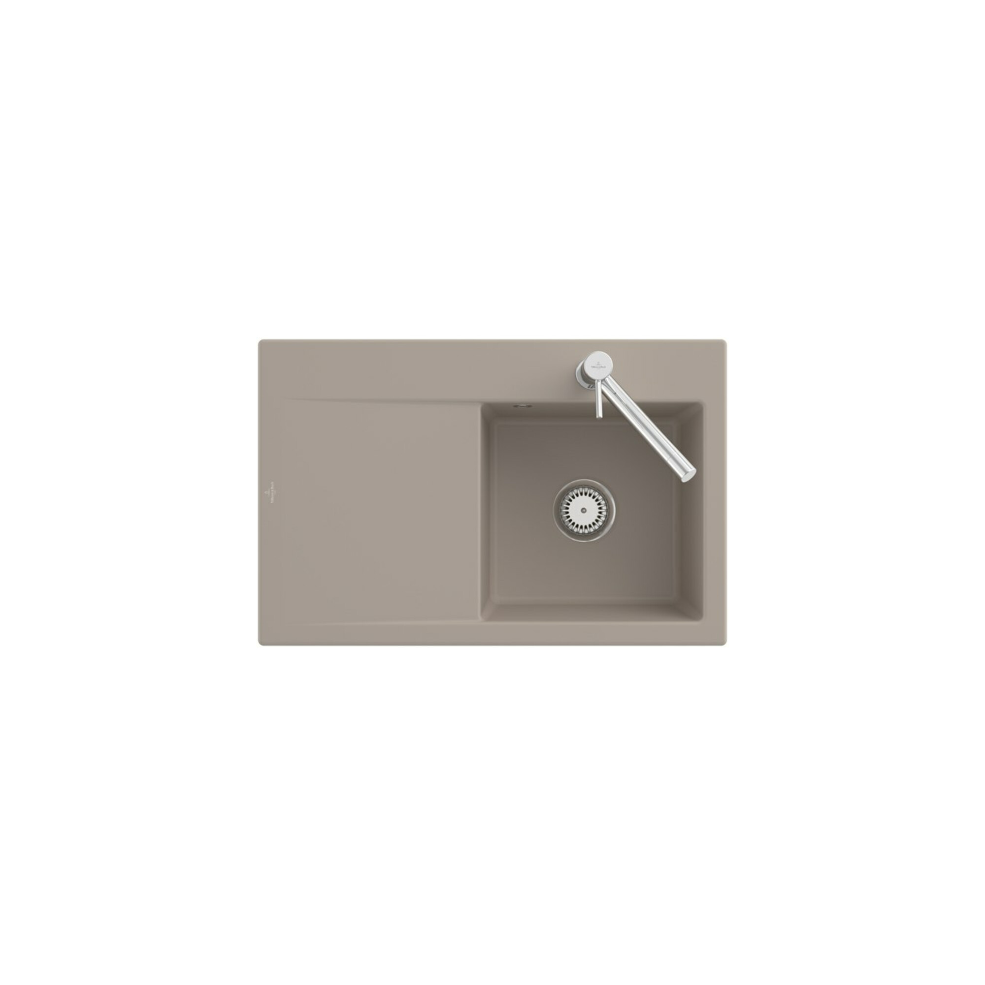 V&B Spüle Subway Style 45 re, m Abl.garn, Exzenter, crema C-plus ; Villeroy & Boch