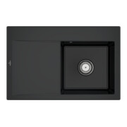V&B Spüle Subway Style 45 re, m Abl.garn, Hand., pure black