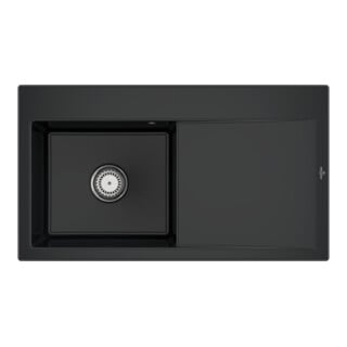 V&B Spüle Subway Style 50 li, m Abl.garn, Hand., pure black