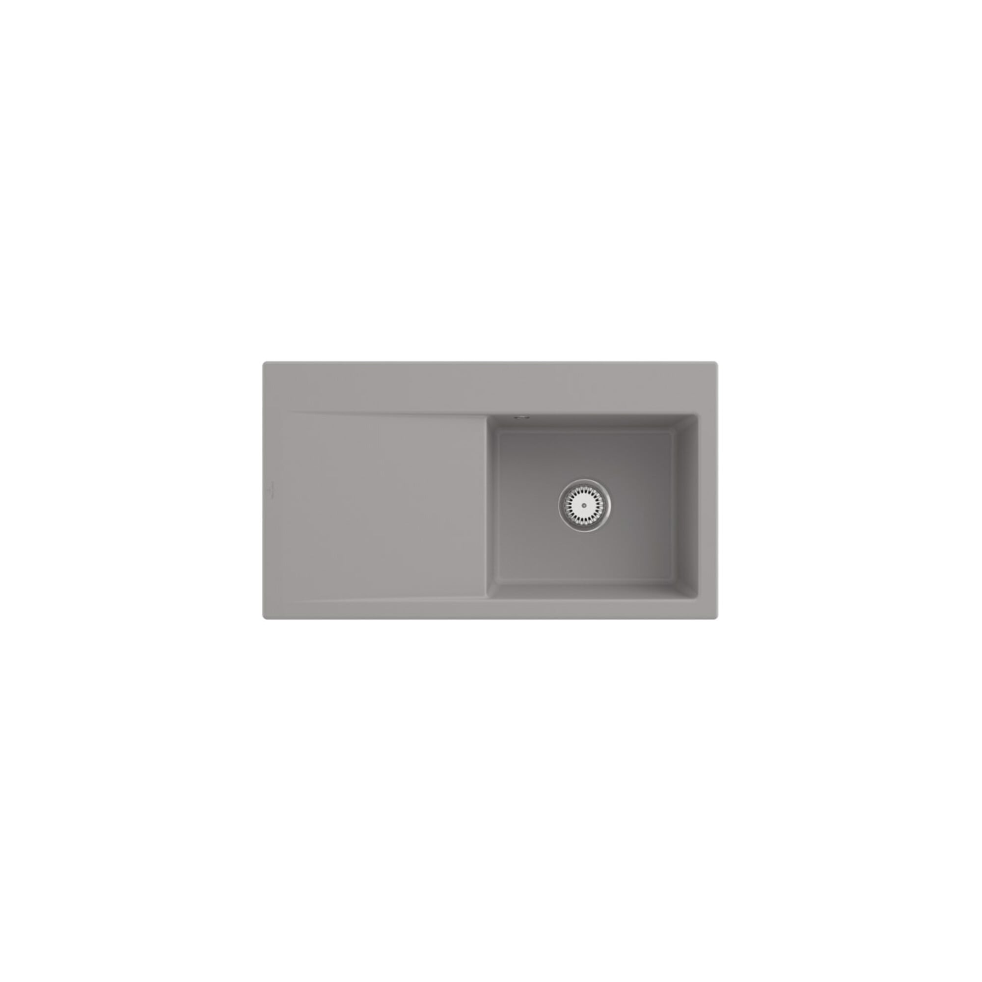 V&B Spüle Subway Style 50 re, m Abl.garn, Hand., fossil C-plus ; Villeroy & Boch