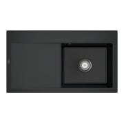 V&B Spüle Subway Style 50 re, m Abl.garn, Hand., pure black