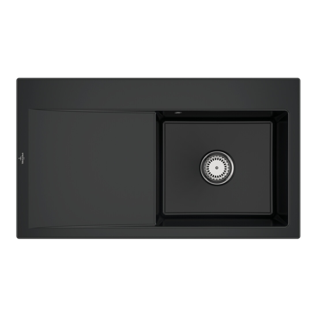 V&B Spüle Subway Style 50 re, m Abl.garn, Hand., pure black