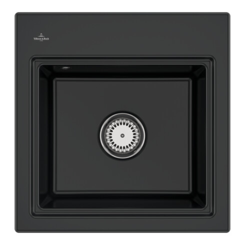 V&B Spüle Subway Style 50 S Gitter, re, m Abl.garn, Hand., P black