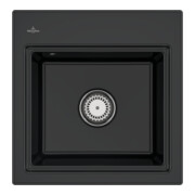 V&B Spüle Subway Style 50 S Gitter, re, m Abl.garn, Hand., P black