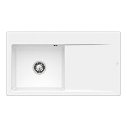V&B Spüle Subway Style 50 Spülbecken links, snow white CeramicPlus