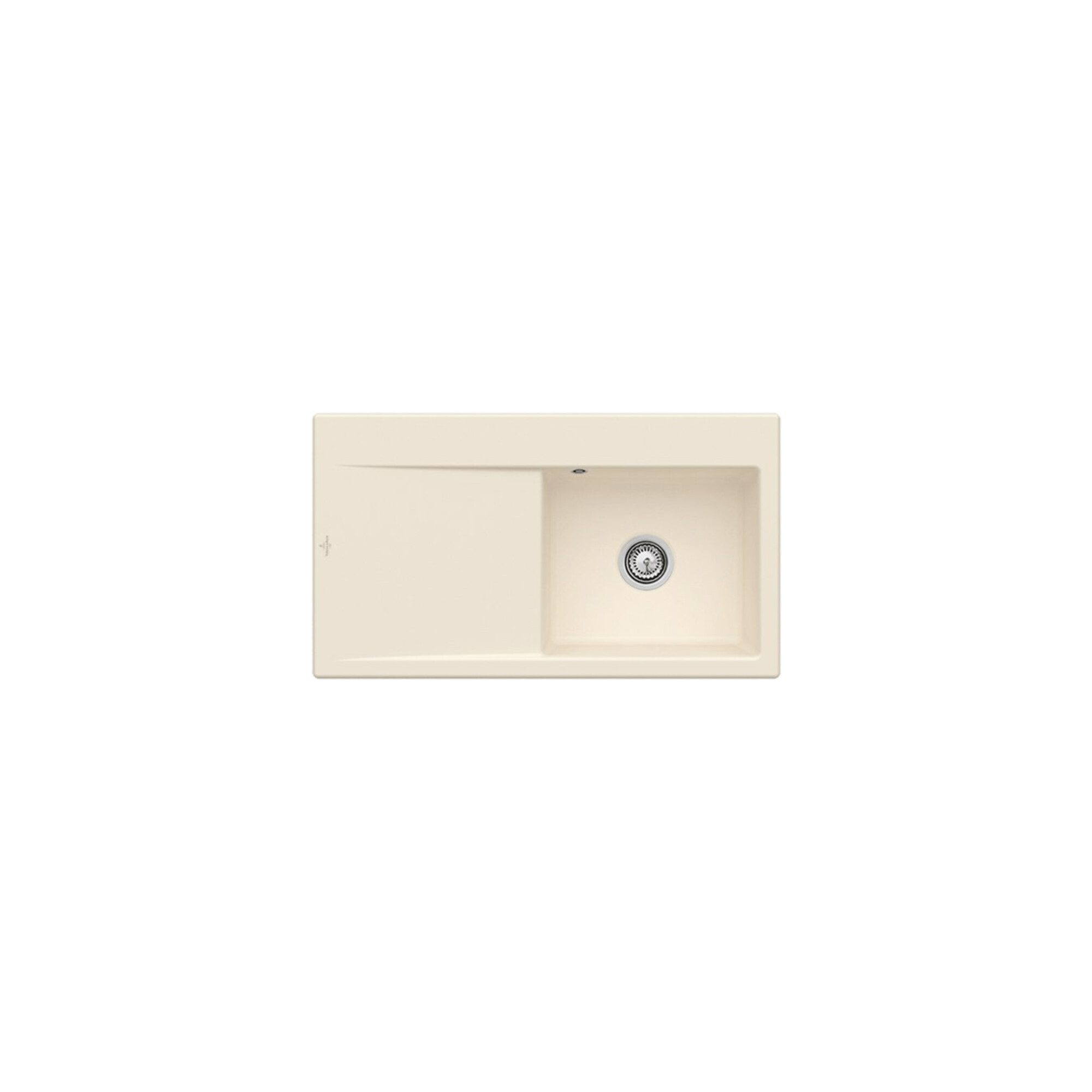 V&B Spüle Subway Style 50 Spülbecken rechts, ivory CeramicPlus ; Villeroy & Boch