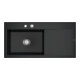 V&B Spüle Subway Style 60 li, m Abl.garn, Exzenter, pure black-1