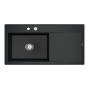 V&B Spüle Subway Style 60 li, m Abl.garn, Exzenter, pure black