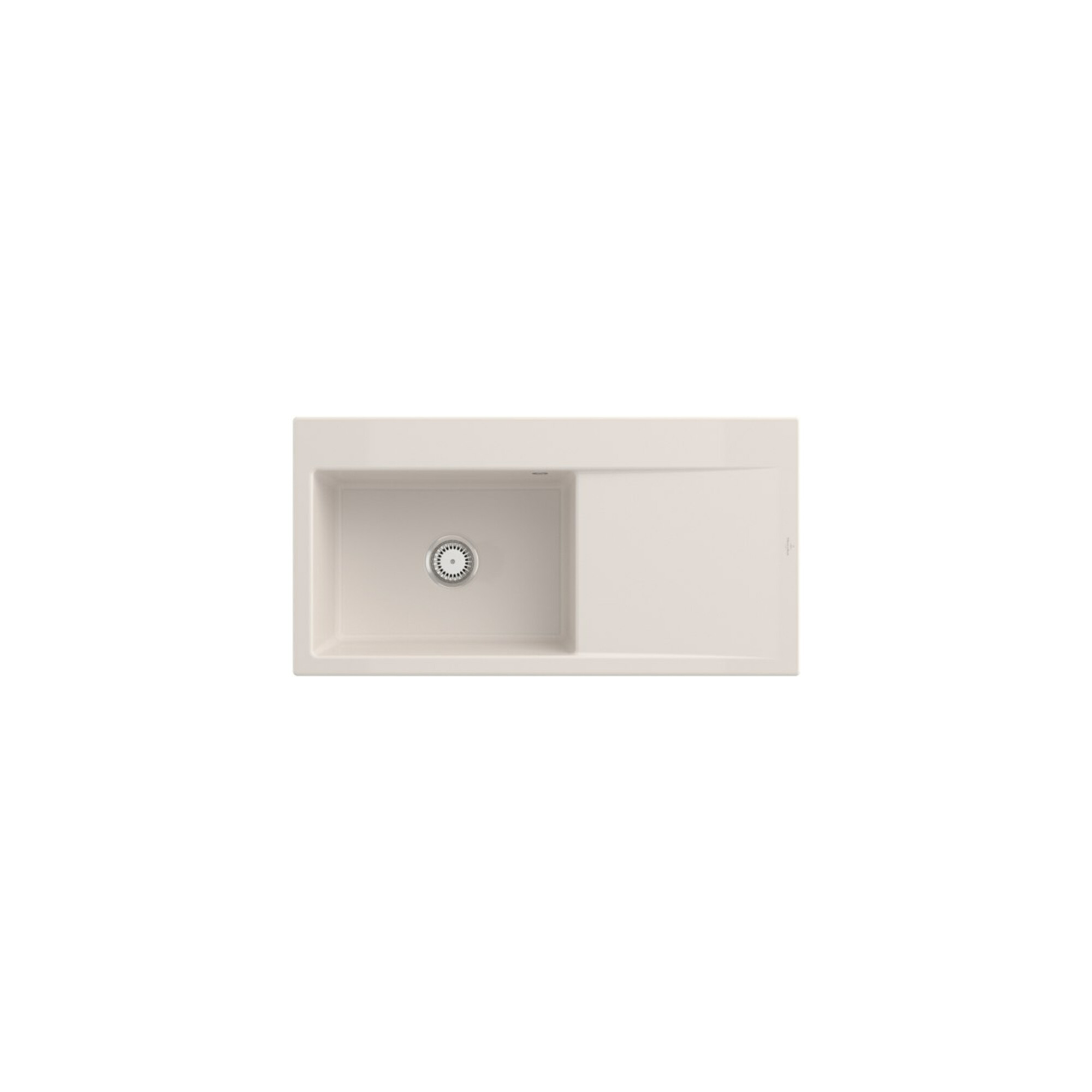 V&B Spüle Subway Style 60 li, m Abl.garn, Hand., crema CeramicPlus ; Villeroy & Boch