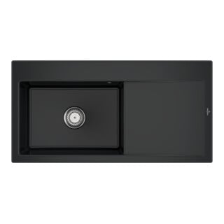 V&B Spüle Subway Style 60 li, m Abl.garn, Hand., pure black