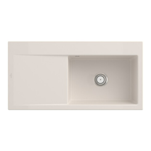 V&B Spüle Subway Style 60 re, m Abl.garn, Hand., crema CeramicPlus