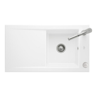 V&B Spüle Timeline 50 m Abl.garn, Exzenter, we alp CeramicPlus