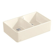 V&B Spülstein Doppelbecken 80 X Spülbecken, weiß alpin CeramicPlus