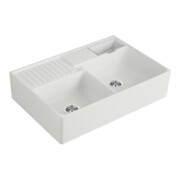 V&B Spülstein-Doppelbecken Restesch., m Abl., Exc., steam C-plus