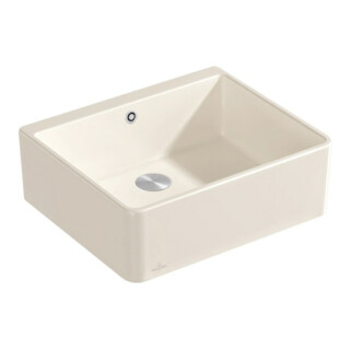 V&B Spülstein Einzelbecken 60 X m Abl.garn, Exzenter, crema CeramicPlus