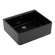 V&B Spülstein Einzelbecken 60 X m Abl.garn, Handbetätigung, pure black