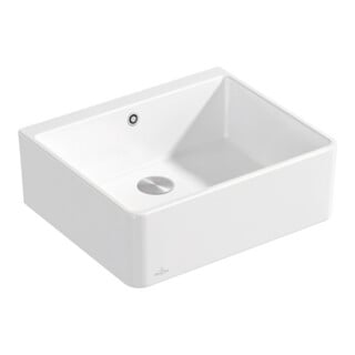 V&B Spülstein Einzelbecken 60 X Spülbecken, stone white CeramicPlus
