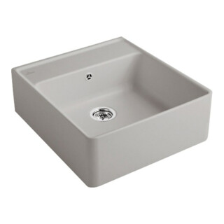 V&B Spülstein-Einzelbecken m Abl.garn, Exzenter, fossil CeramicPlus
