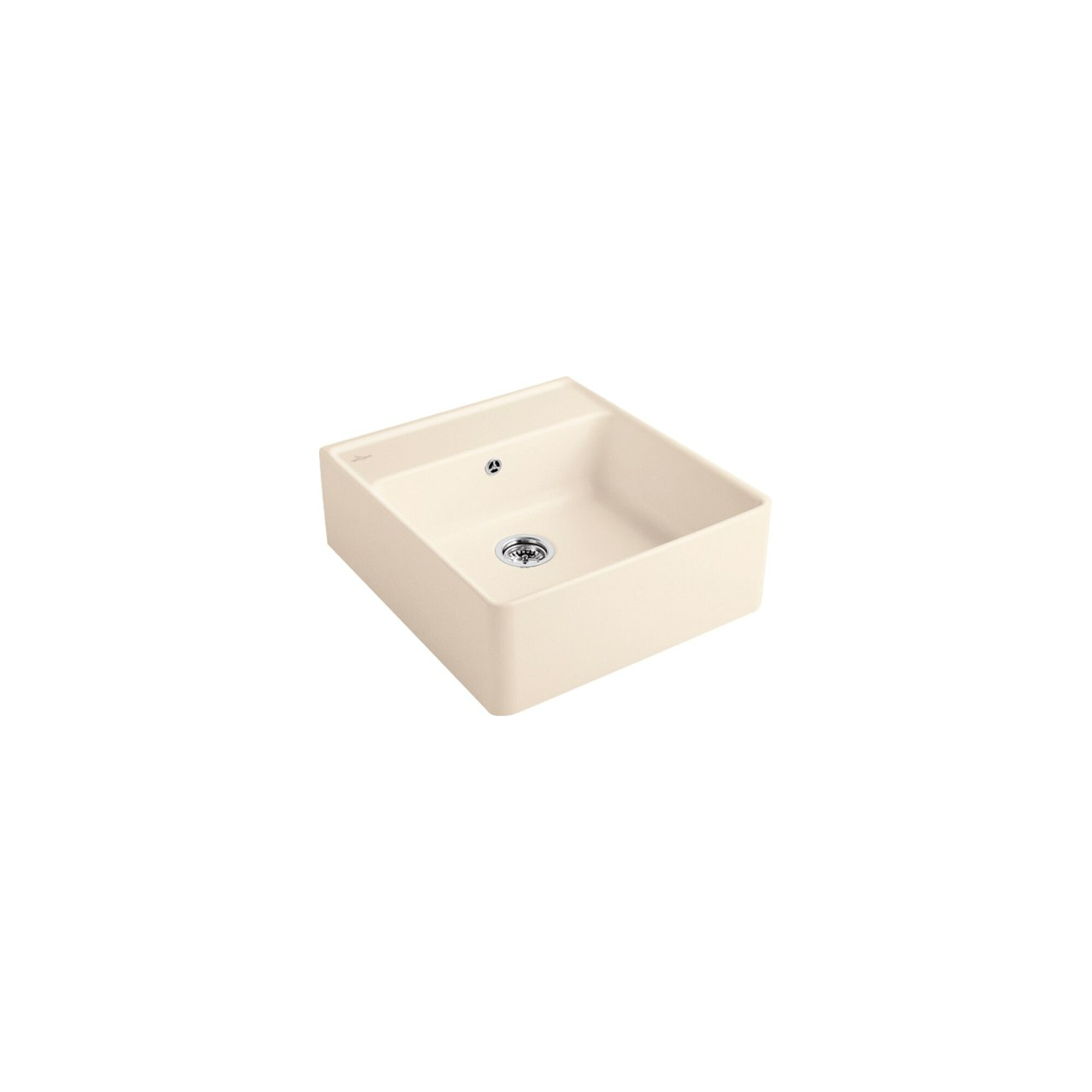 V&B Spülstein-Einzelbecken m Abl.garn, Exzenter, ivory CeramicPlus ; Villeroy & Boch