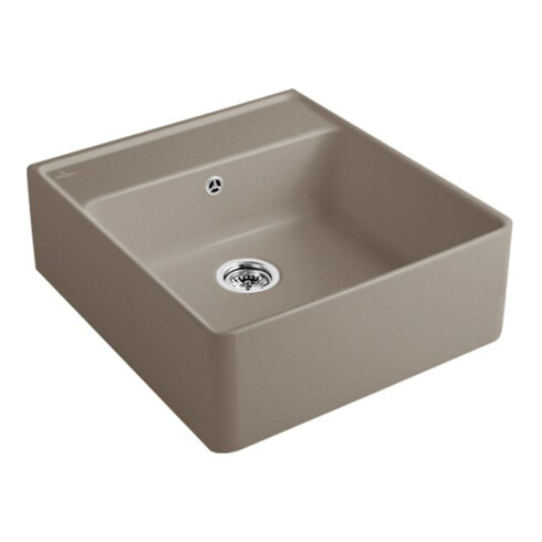 V&B Spülstein-Einzelbecken m Abl.garn, Exzenter, timber CeramicPlus