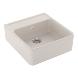 V&B Spülstein-Einzelbecken m Abl.garn, Hand., crema CeramicPlus