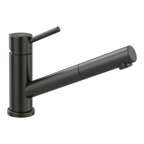 V&B Spültisch-Einhebelmischer Como Shower ND, 8 l/m., ausziehb, ES anthracite