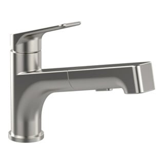 V&B Spültisch-Einhebelmischer Junis Shower schwenkb. Strahlregler, Edelstahl massiv
