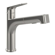 V&B Spültisch-Einhebelmischer Junis Sky Shower schwenkb. Strahlregler, Edelstahl massiv